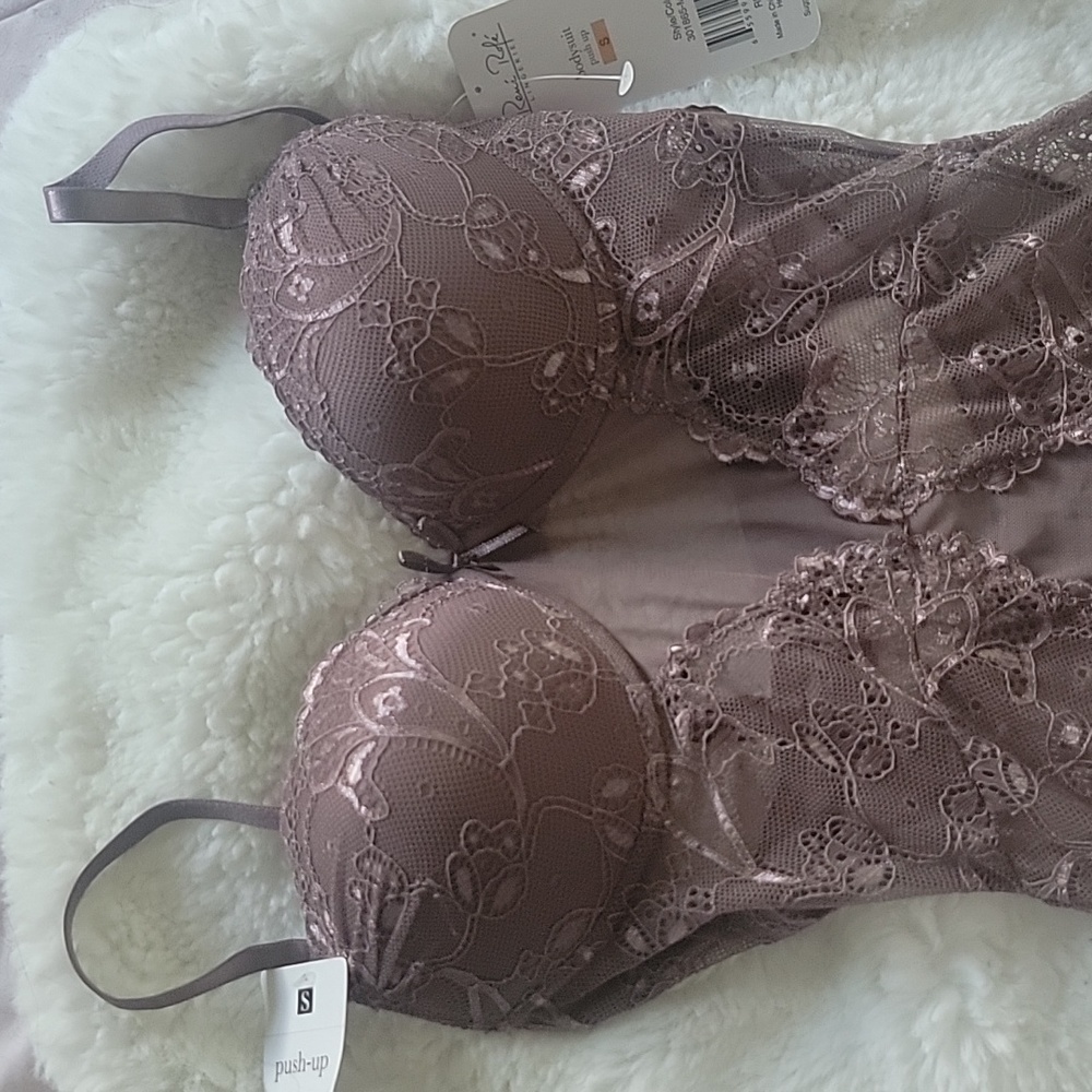 NWT lingerie bodysuit sexy push up small padded cups